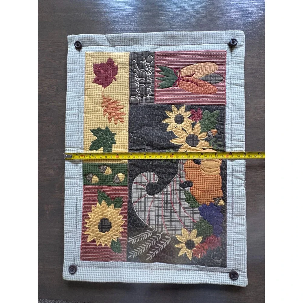 Pair Of ‘Happy Harvest” Fall Placemats 100% Cotton
